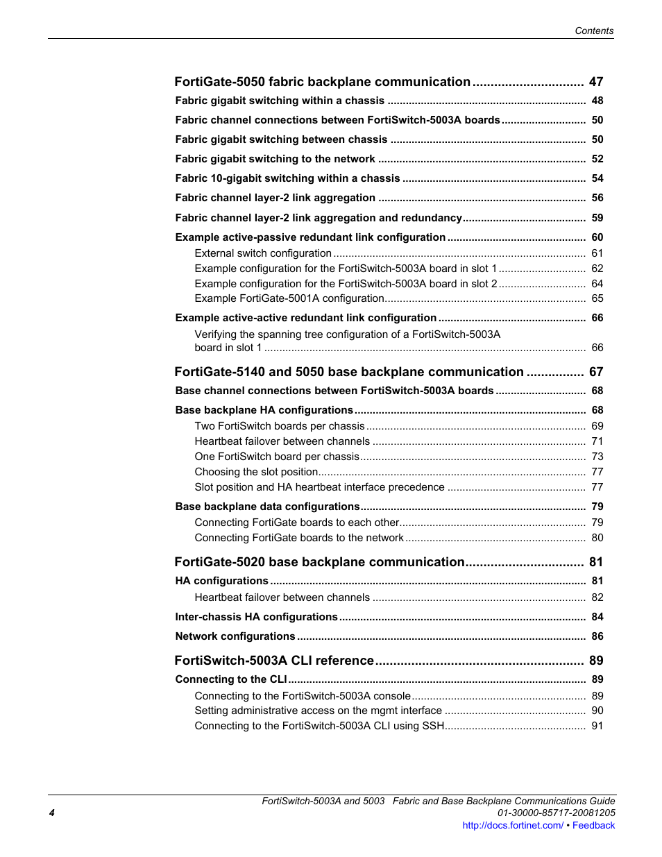 Fortinet 5003 User Manual | Page 4 / 128