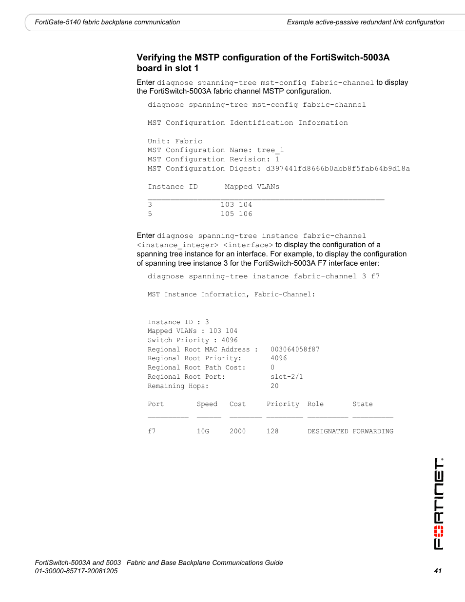 Fortinet 5003 User Manual | Page 41 / 128