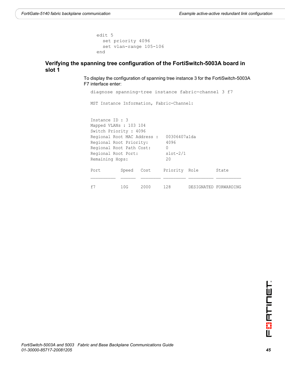 Fortinet 5003 User Manual | Page 45 / 128