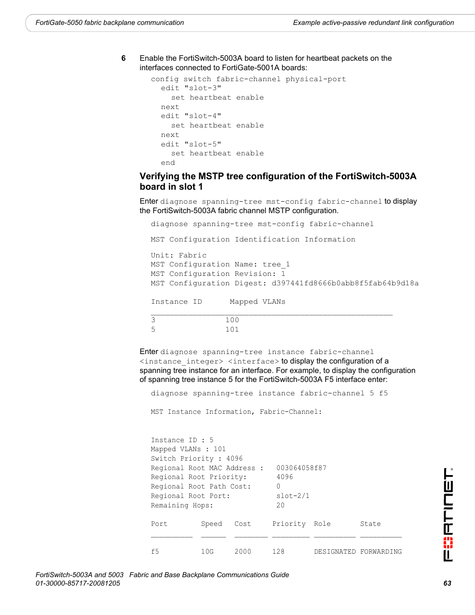 Fortinet 5003 User Manual | Page 63 / 128