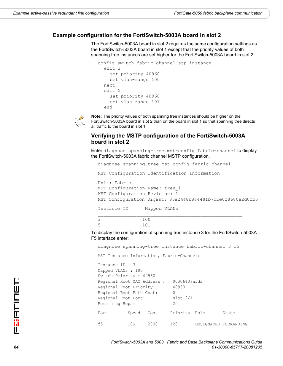 Fortinet 5003 User Manual | Page 64 / 128