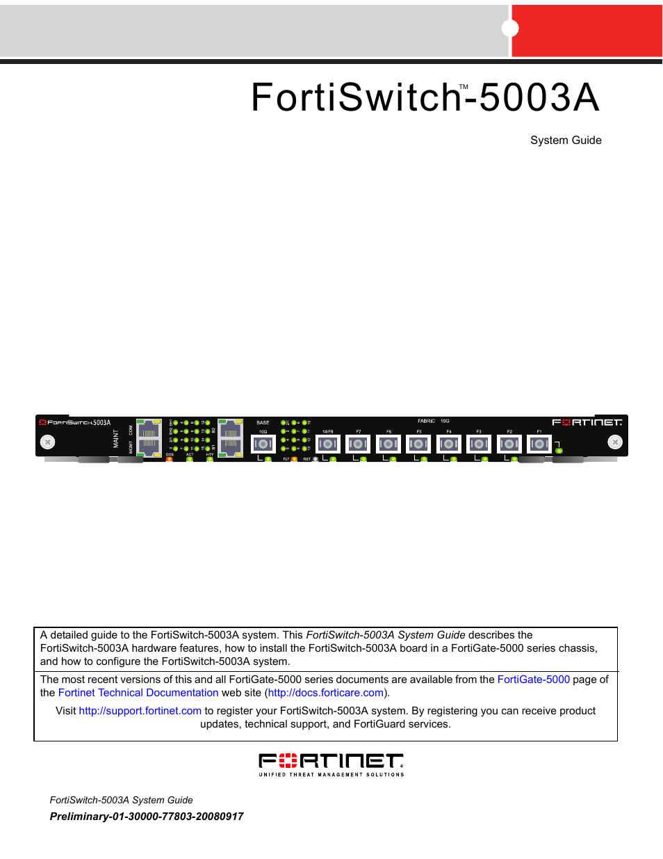 Fortinet 5003A User Manual | 26 pages