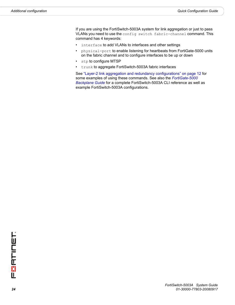 Fortinet 5003A User Manual | Page 24 / 26