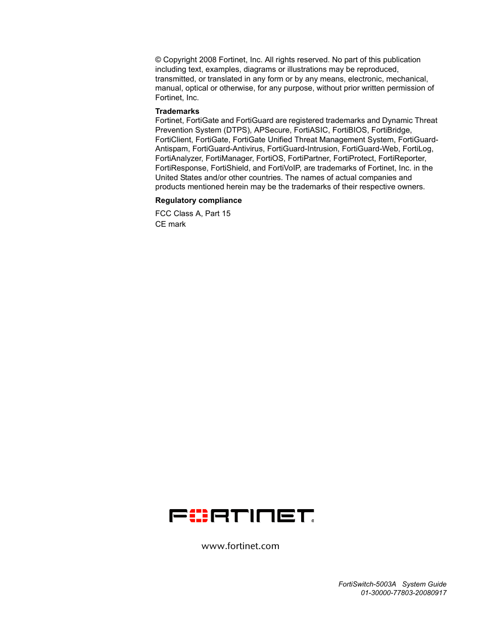 Fortinet 5003A User Manual | Page 26 / 26