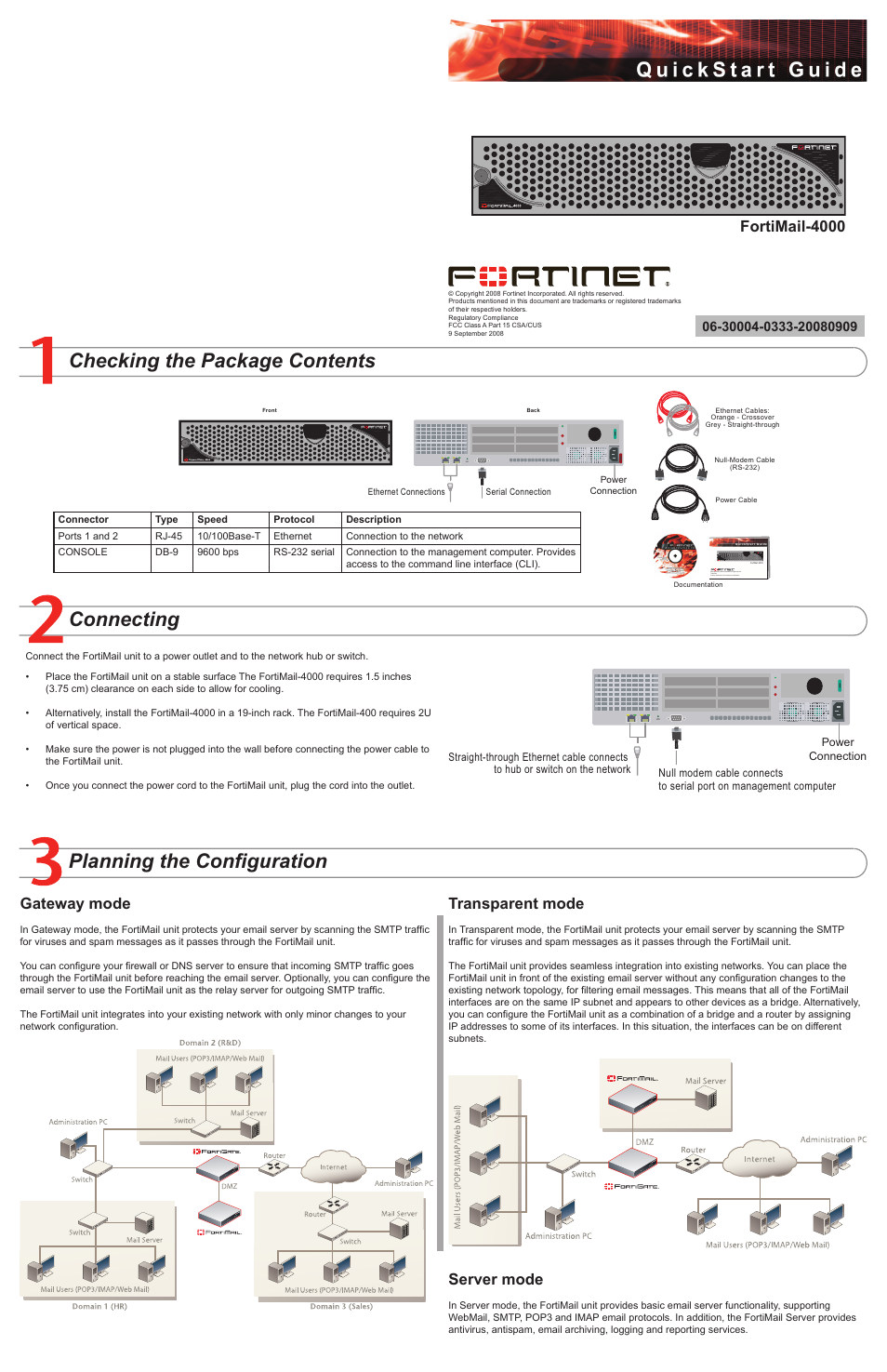 Fortinet FORTIMAIL-5000 User Manual | 2 pages