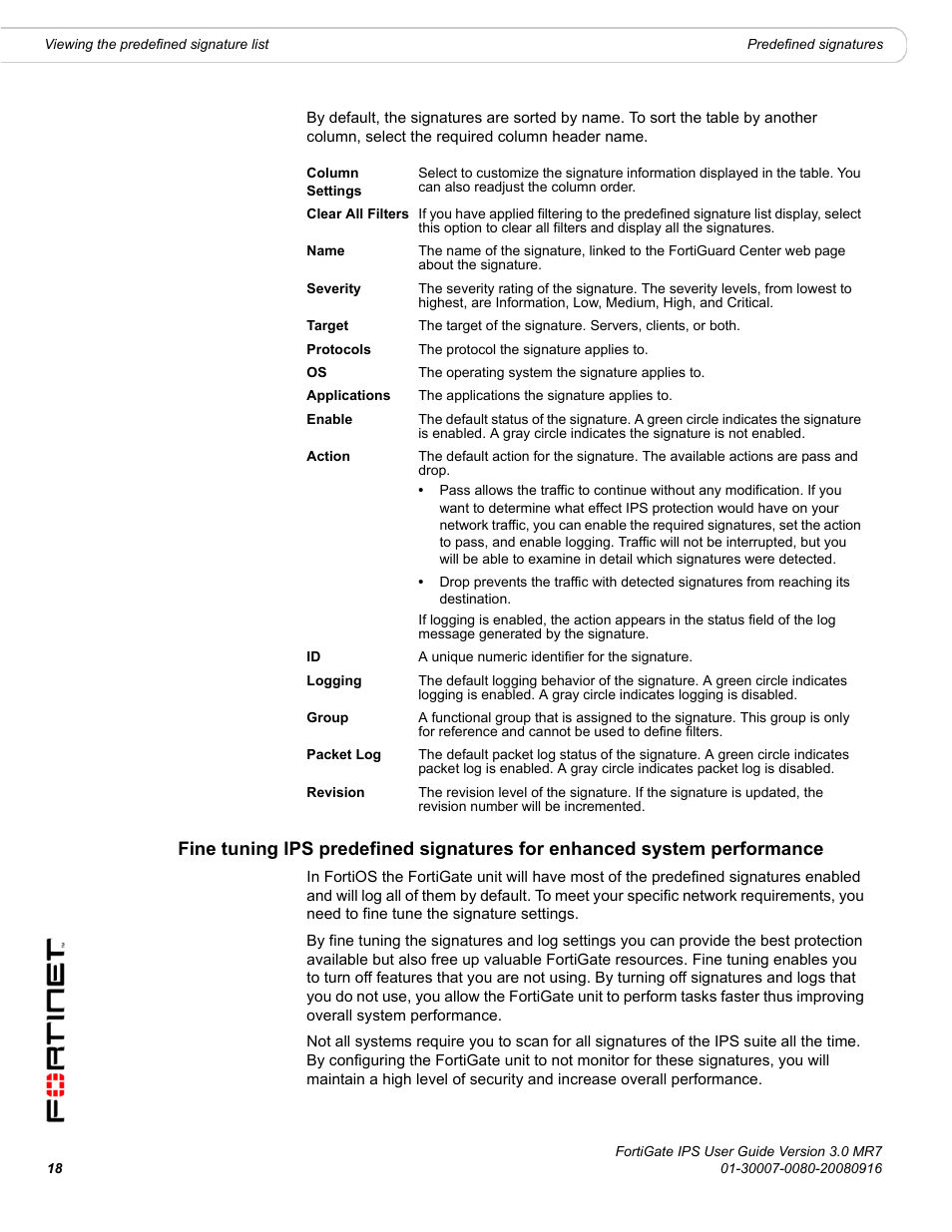 Fortinet Network Device IPS User Manual | Page 18 / 62