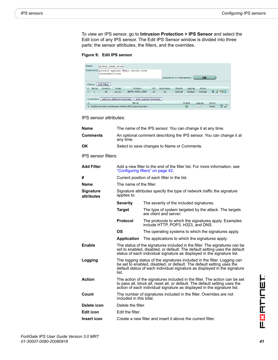 Fortinet Network Device IPS User Manual | Page 41 / 62