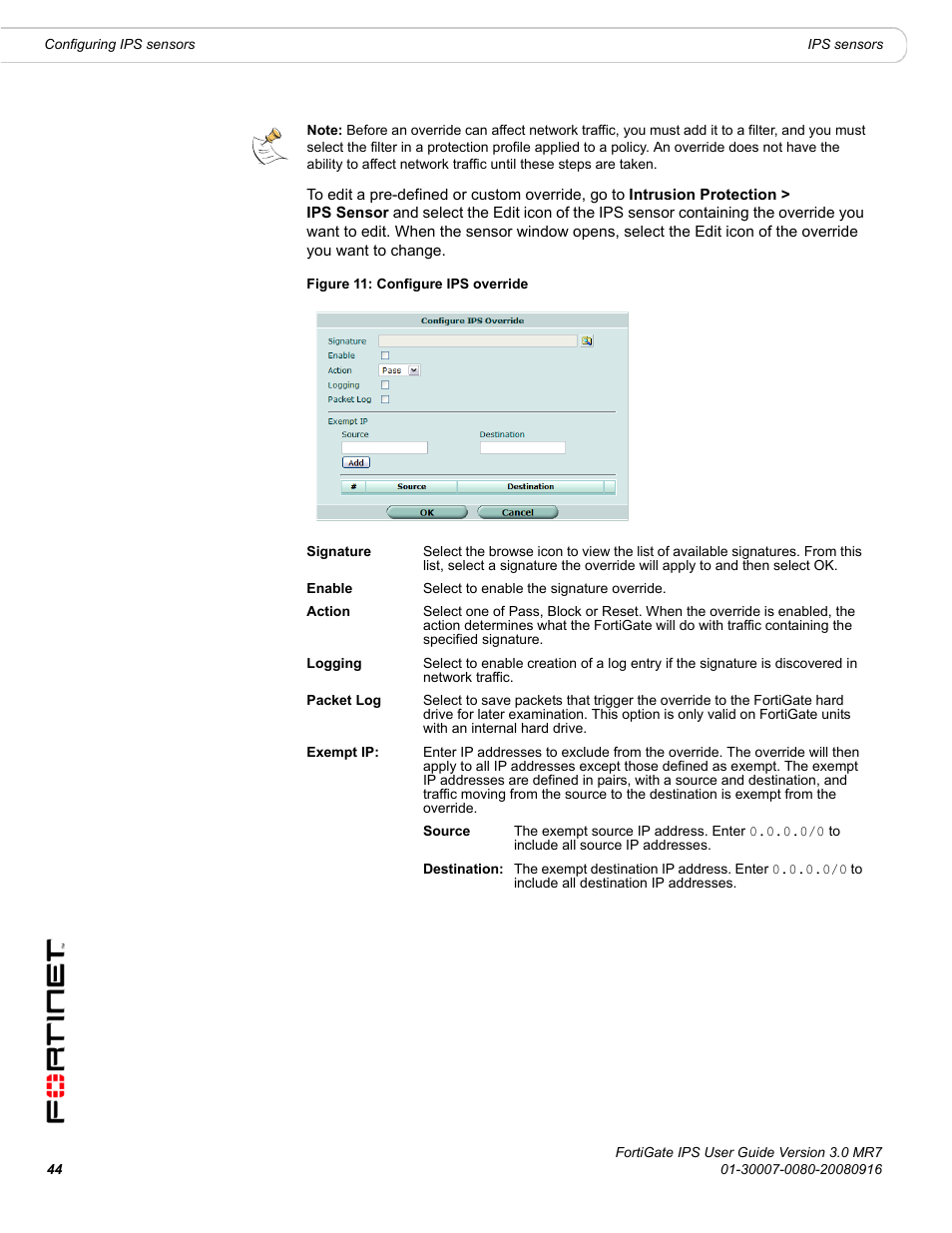 Fortinet Network Device IPS User Manual | Page 44 / 62