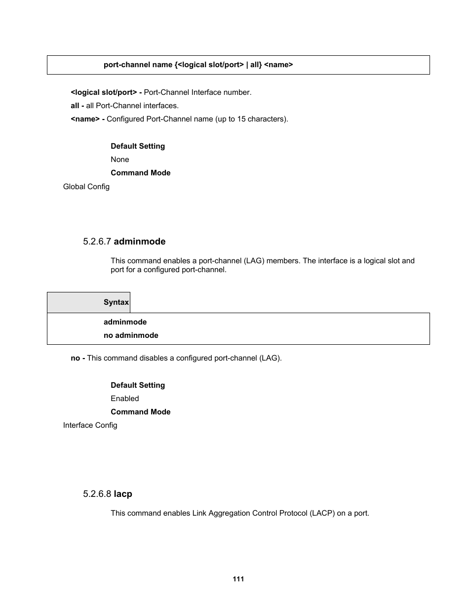 7 adminmode, 8 lacp | Fortinet MR1 User Manual | Page 111 / 640