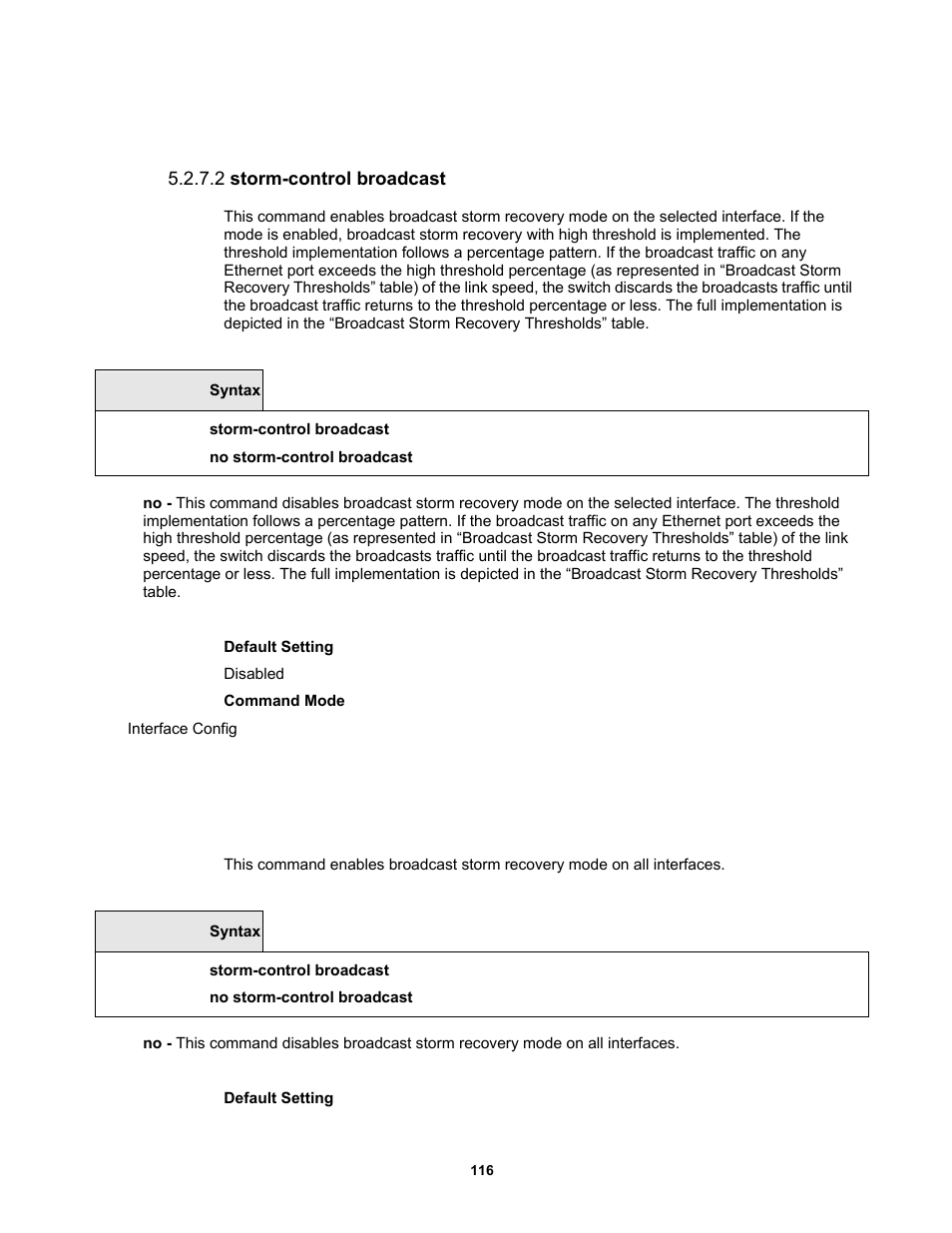 2 storm-control broadcast | Fortinet MR1 User Manual | Page 116 / 640