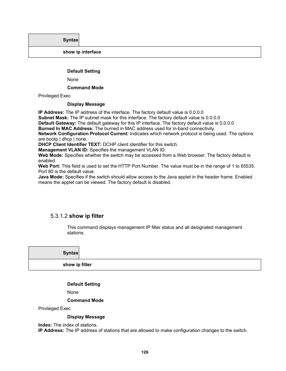 2 show ip filter | Fortinet MR1 User Manual | Page 126 / 640