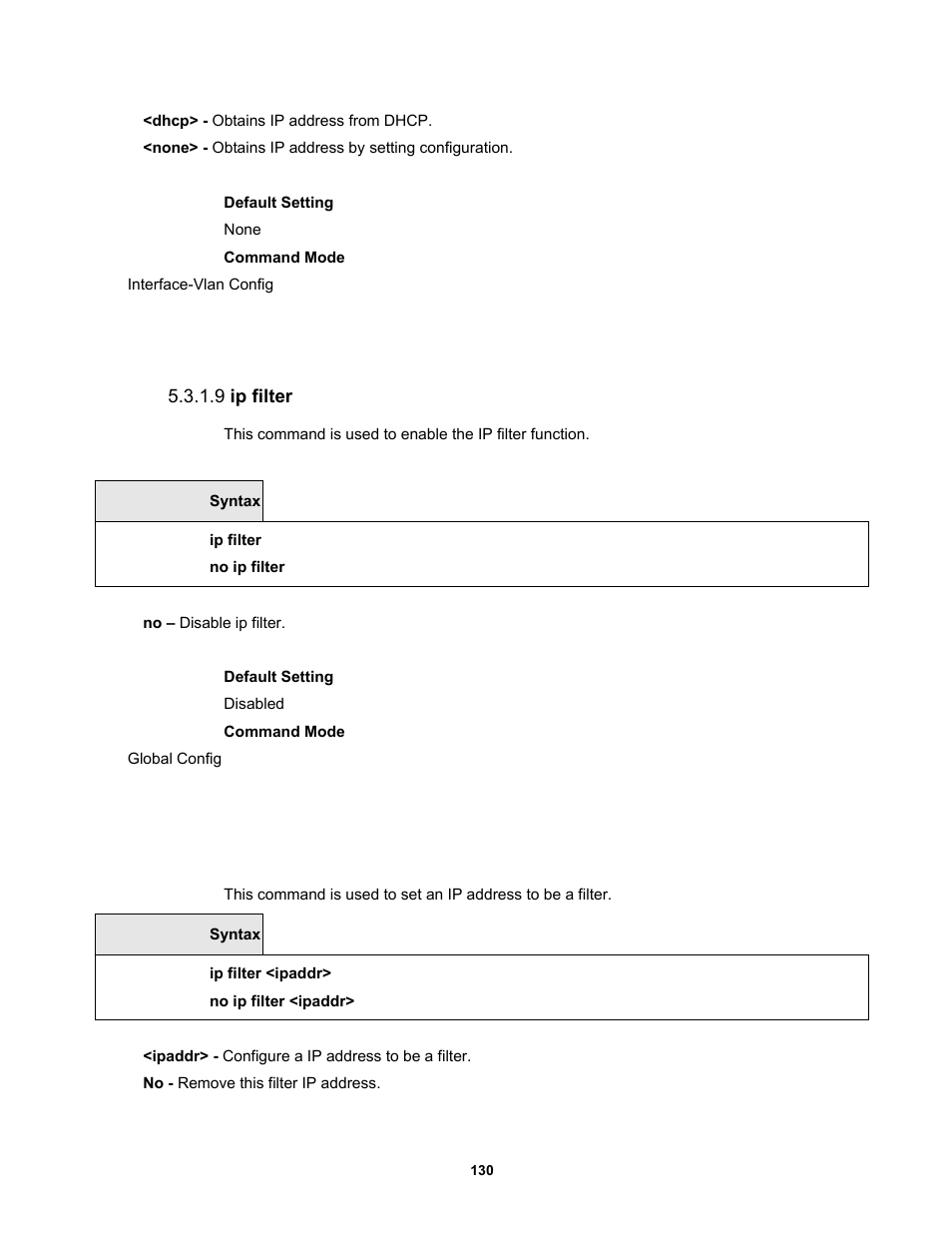 9 ip filter | Fortinet MR1 User Manual | Page 130 / 640