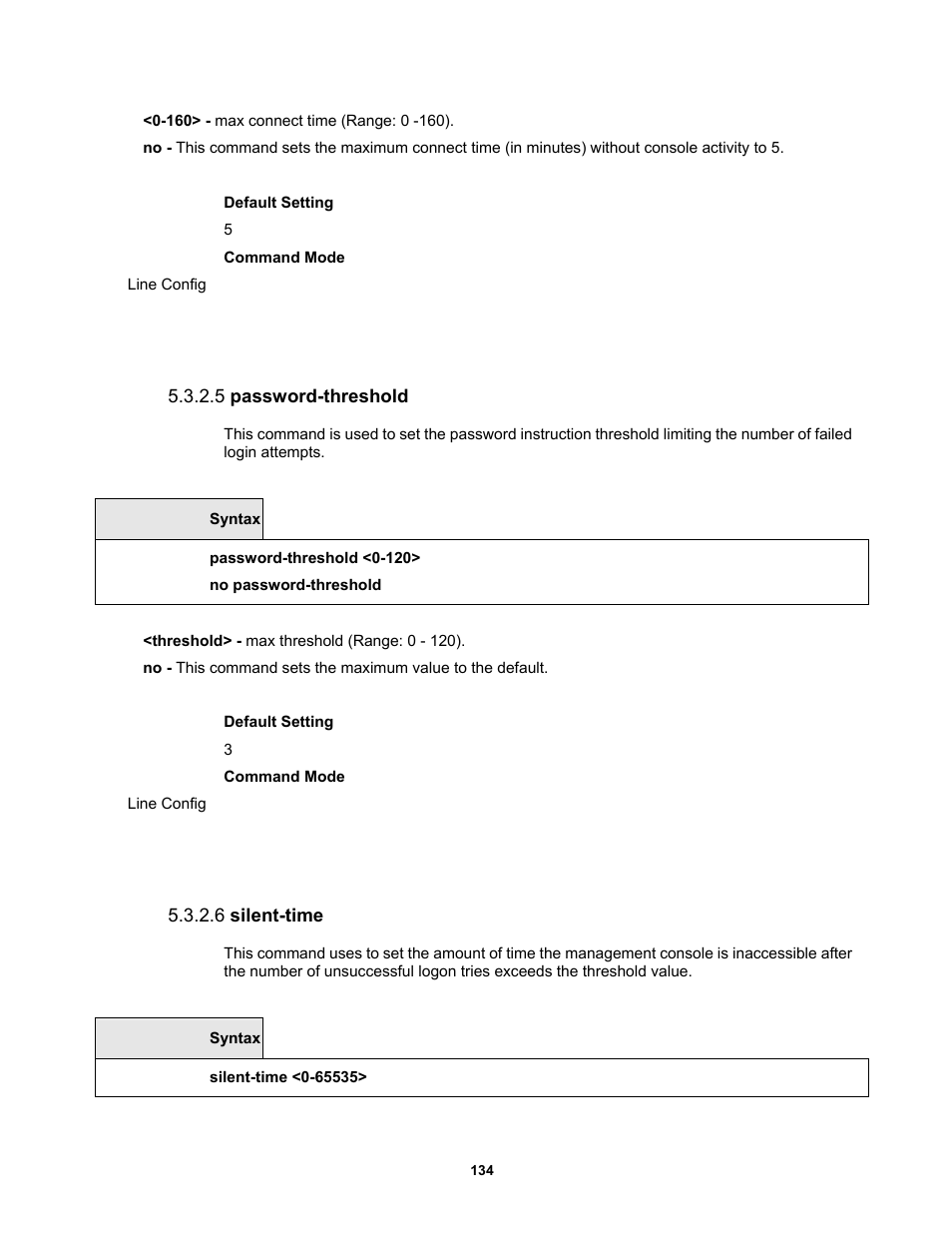 5 password-threshold, 6 silent-time | Fortinet MR1 User Manual | Page 134 / 640