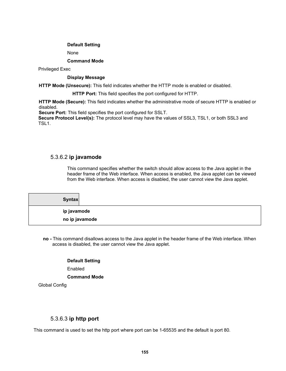 2 ip javamode, 3 ip http port | Fortinet MR1 User Manual | Page 155 / 640