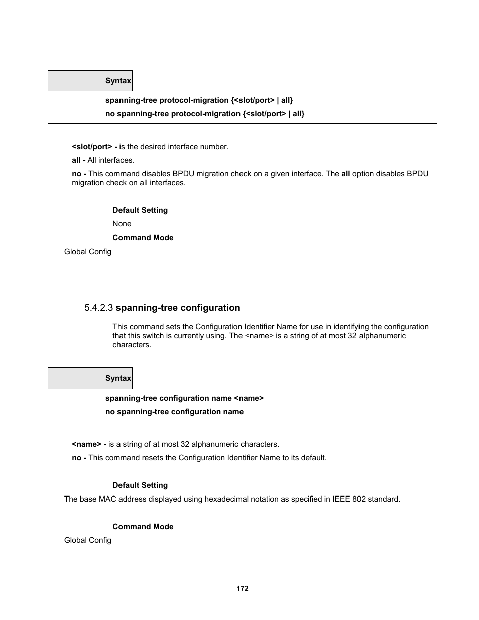 3 spanning-tree configuration | Fortinet MR1 User Manual | Page 172 / 640