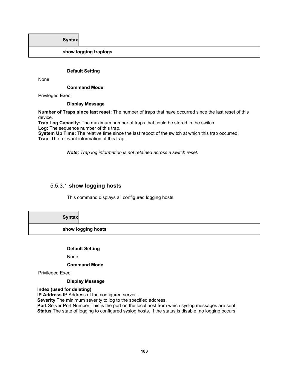 1 show logging hosts | Fortinet MR1 User Manual | Page 183 / 640