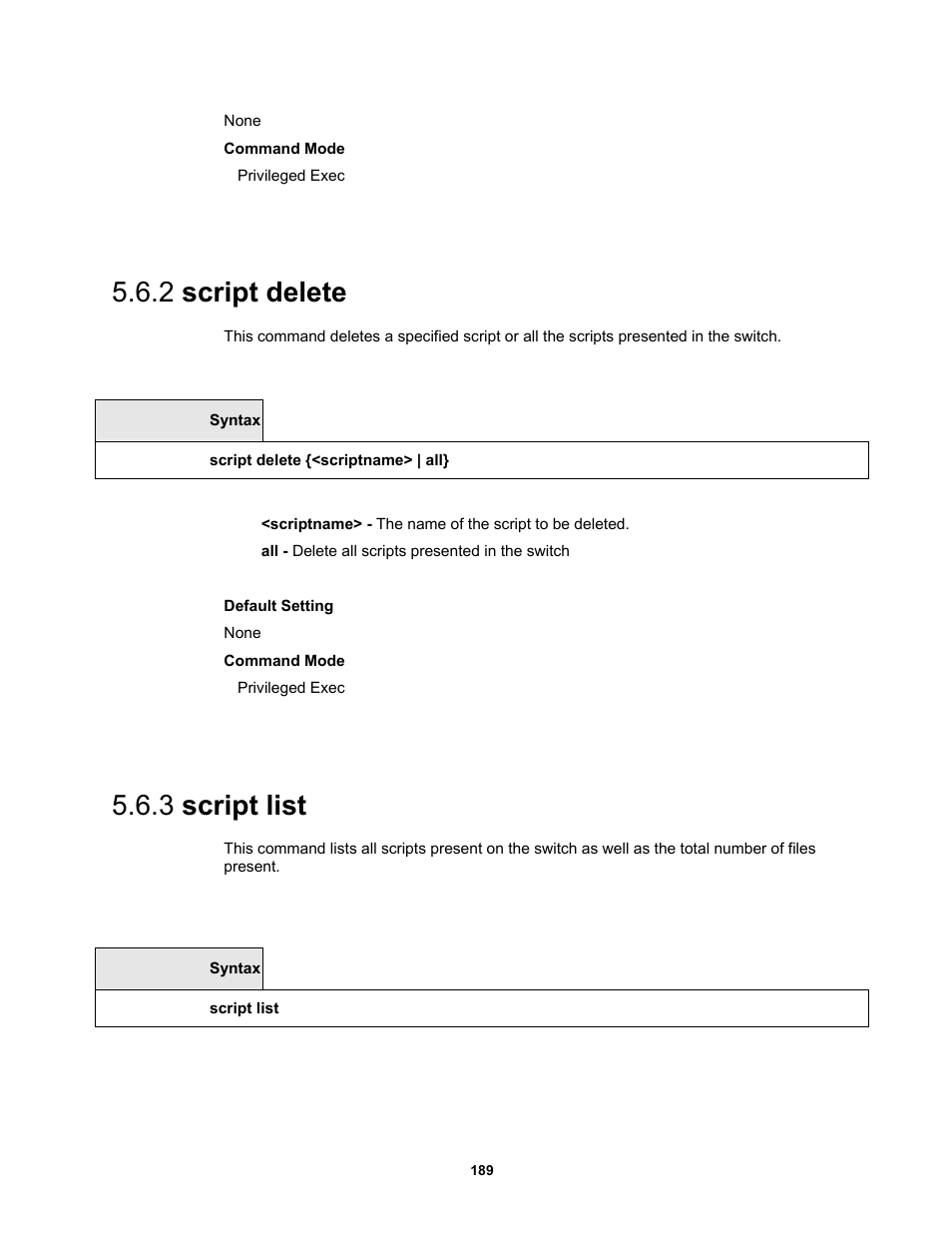 2 script delete, 3 script list | Fortinet MR1 User Manual | Page 189 / 640