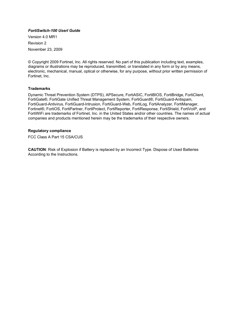 Fortinet MR1 User Manual | Page 2 / 640