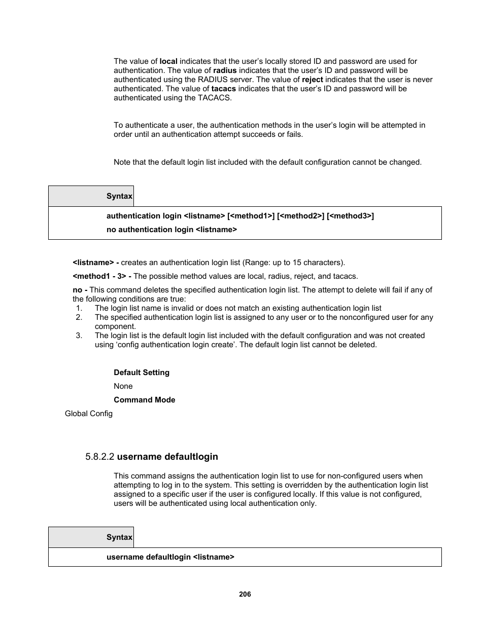 2 username defaultlogin | Fortinet MR1 User Manual | Page 206 / 640