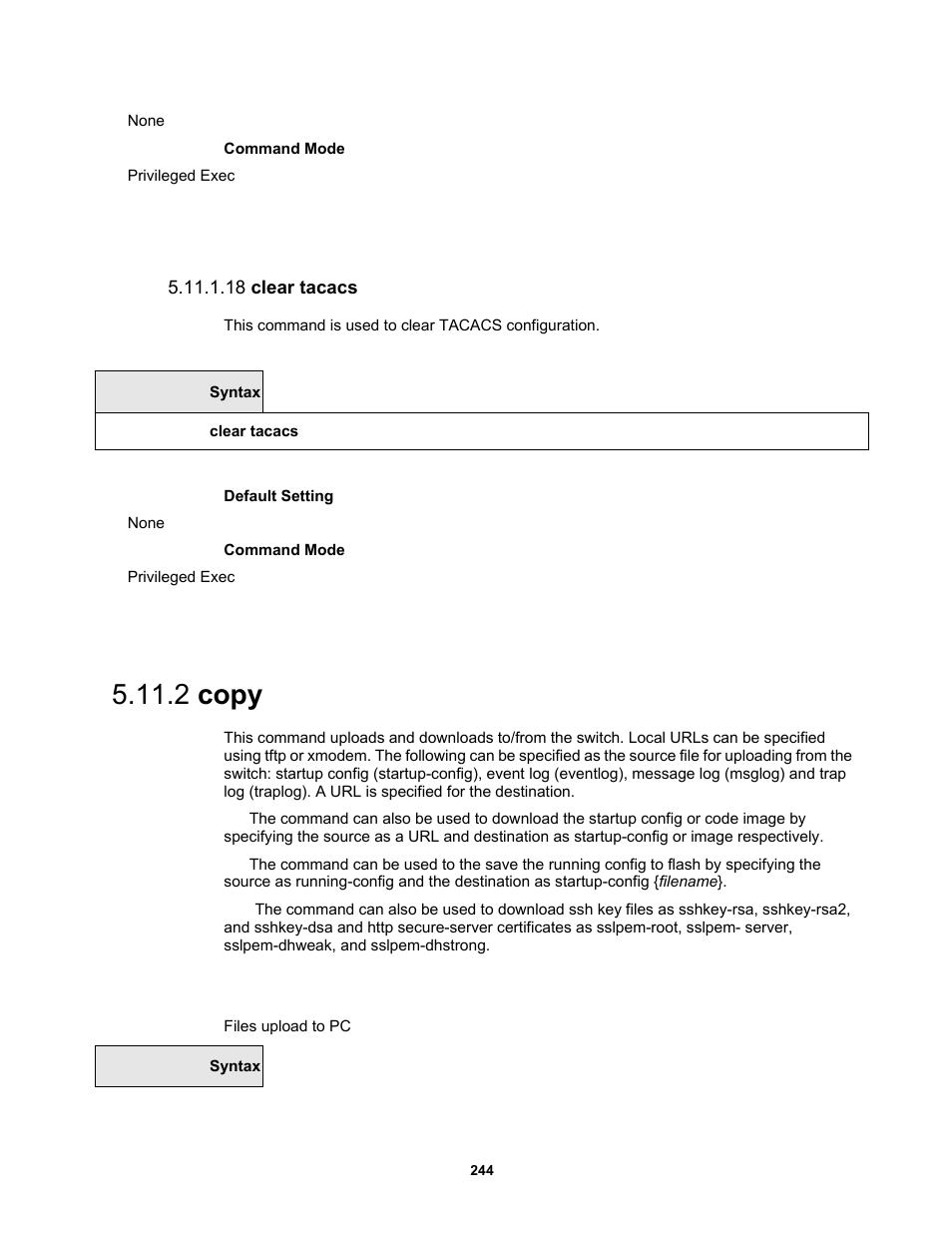 18 clear tacacs, 2 copy | Fortinet MR1 User Manual | Page 244 / 640