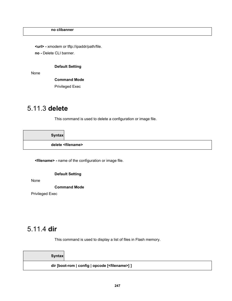 3 delete, 4 dir | Fortinet MR1 User Manual | Page 247 / 640