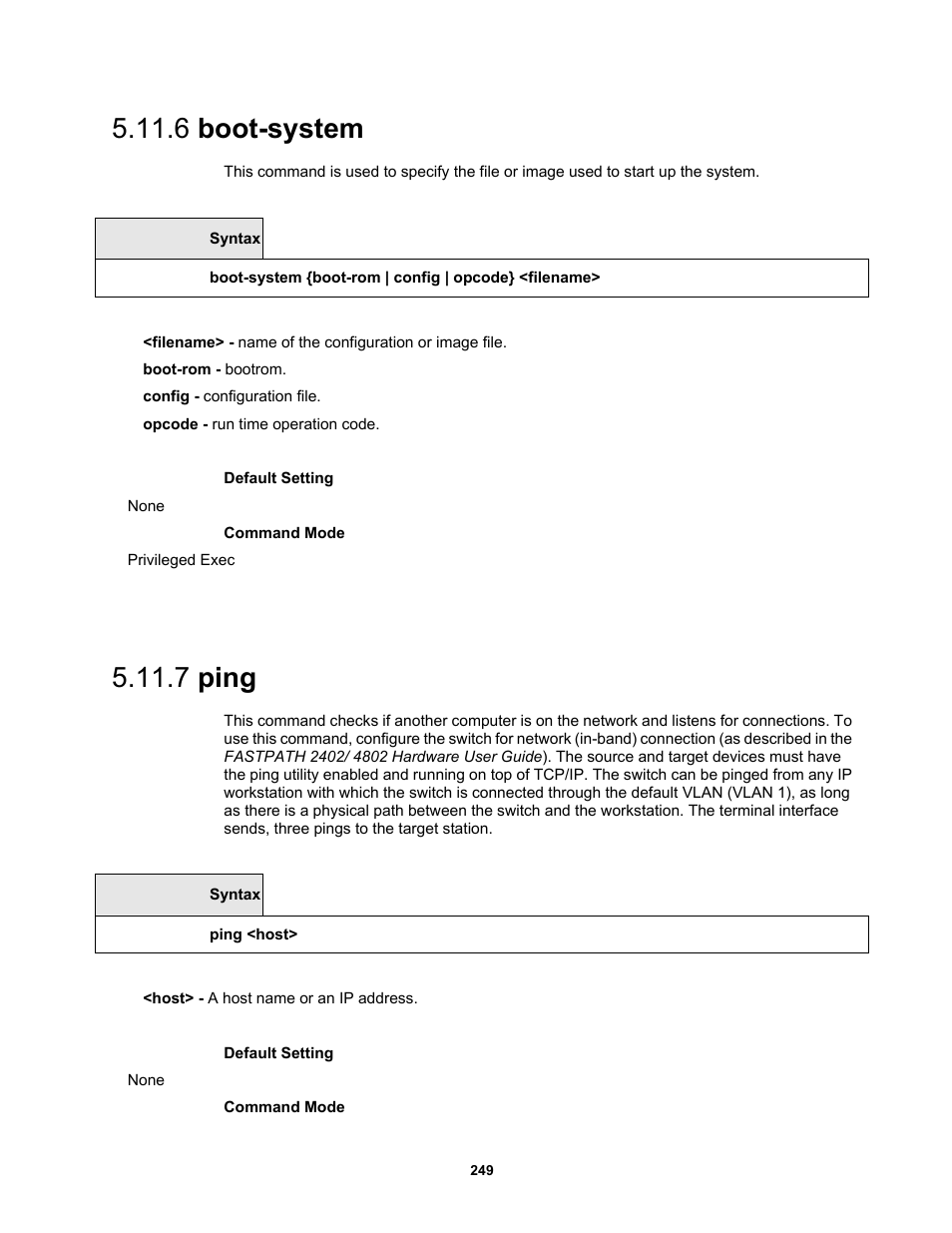 6 boot-system, 7 ping | Fortinet MR1 User Manual | Page 249 / 640