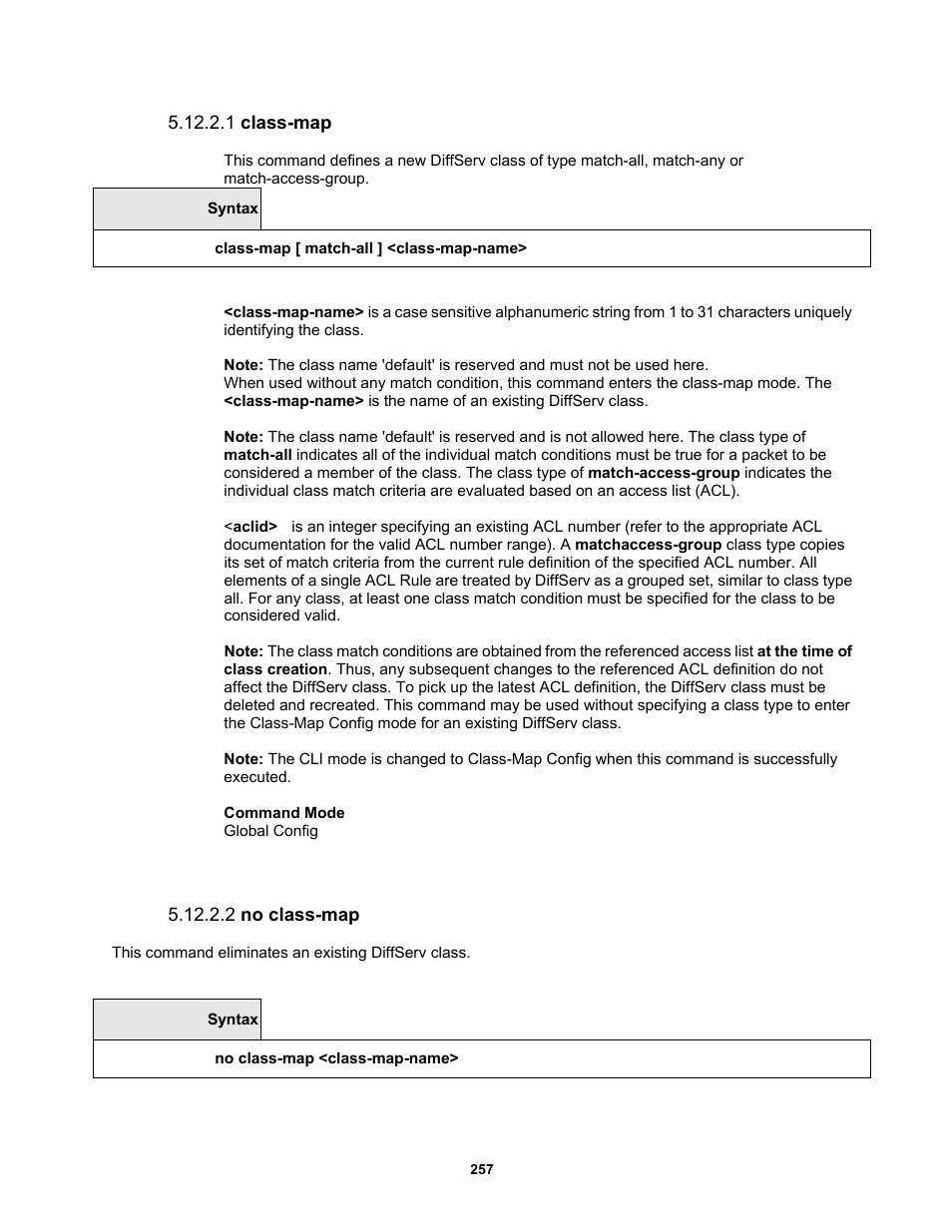 1 class-map, 2 no class-map | Fortinet MR1 User Manual | Page 257 / 640