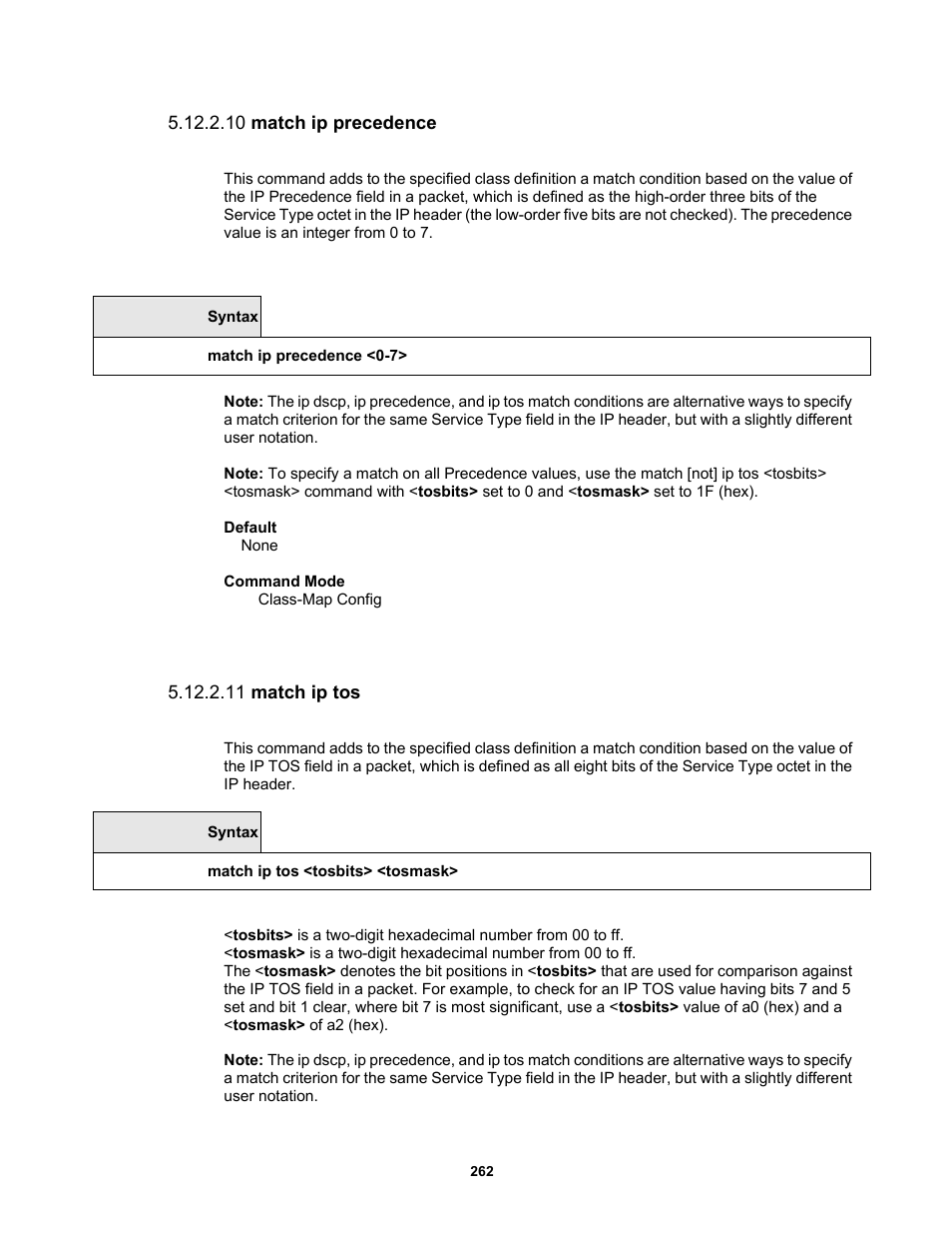 10 match ip precedence, 11 match ip tos | Fortinet MR1 User Manual | Page 262 / 640