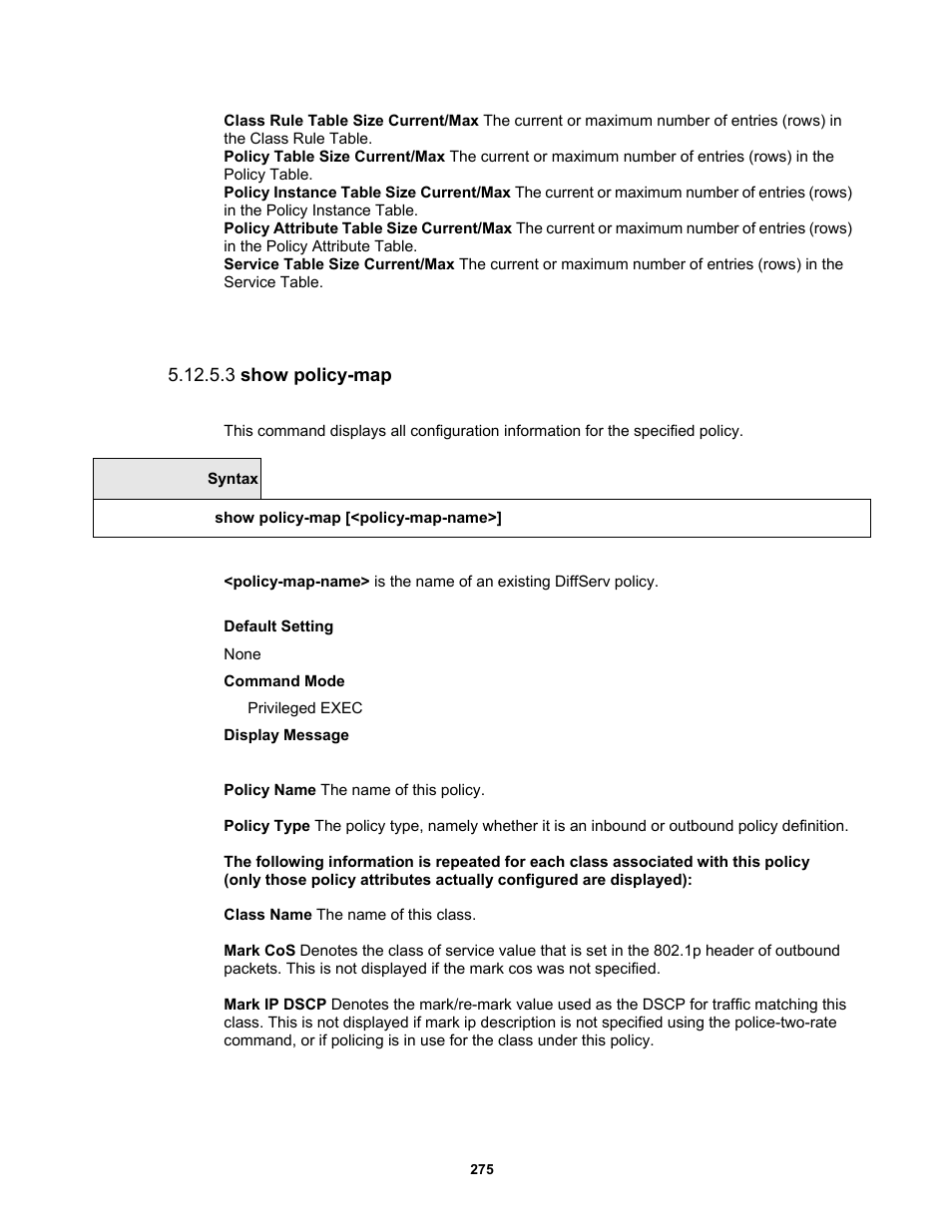 3 show policy-map | Fortinet MR1 User Manual | Page 275 / 640