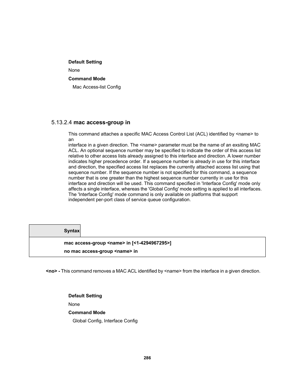 4 mac access-group in | Fortinet MR1 User Manual | Page 286 / 640