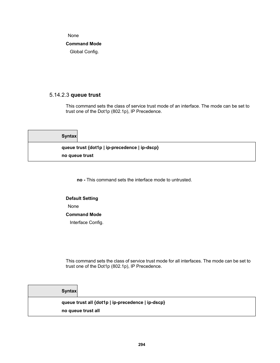 3 queue trust | Fortinet MR1 User Manual | Page 294 / 640