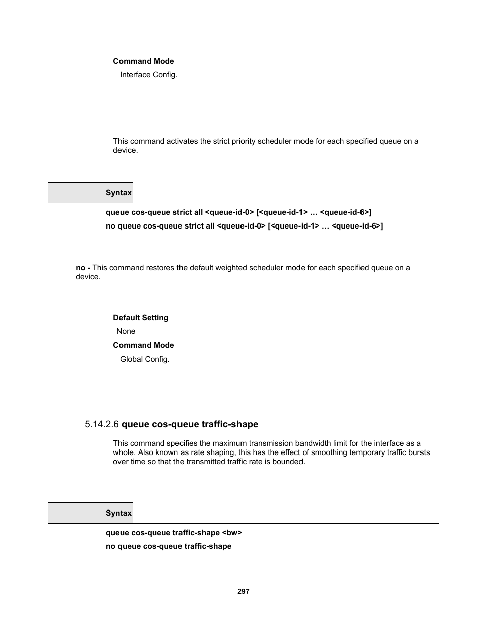 6 queue cos-queue traffic-shape | Fortinet MR1 User Manual | Page 297 / 640