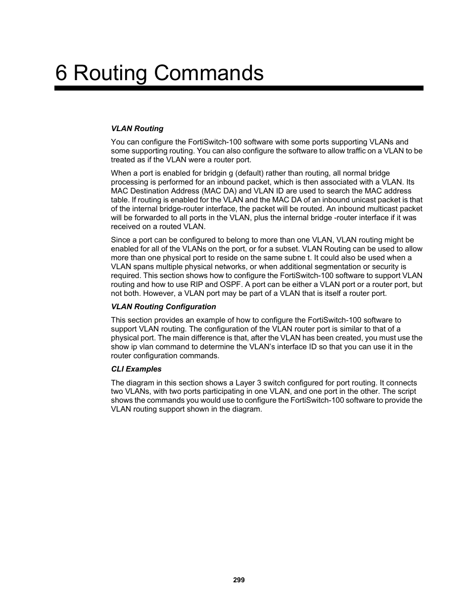 6 routing commands | Fortinet MR1 User Manual | Page 299 / 640