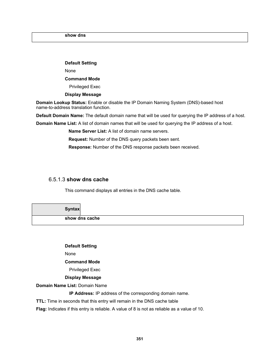 3 show dns cache | Fortinet MR1 User Manual | Page 351 / 640