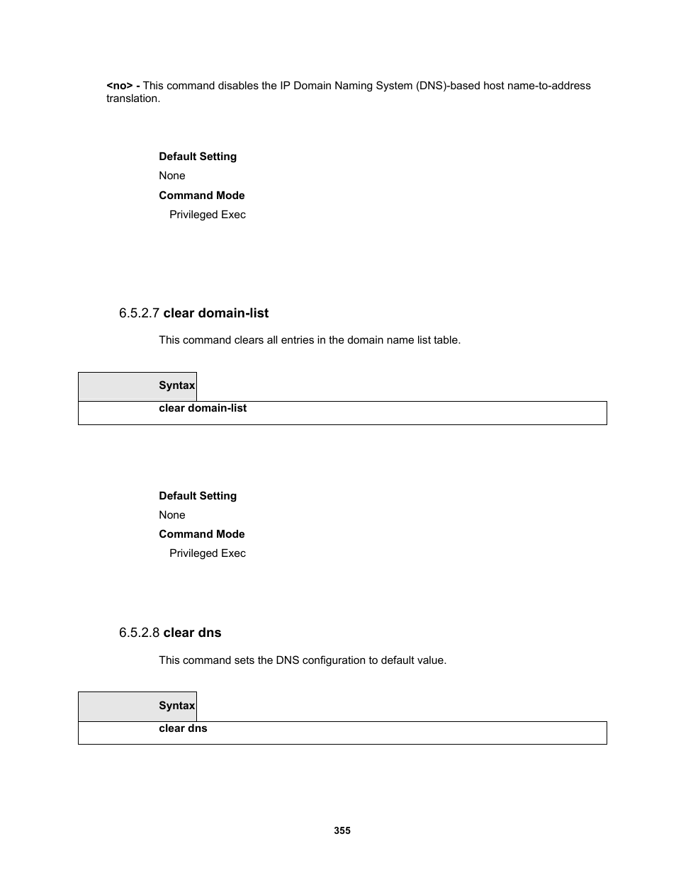 7 clear domain-list, 8 clear dns | Fortinet MR1 User Manual | Page 355 / 640