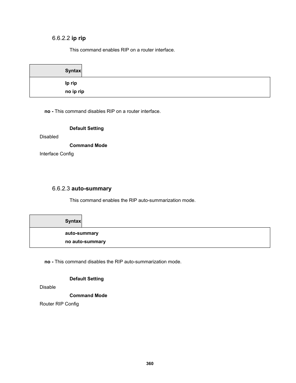 2 ip rip, 3 auto-summary | Fortinet MR1 User Manual | Page 360 / 640