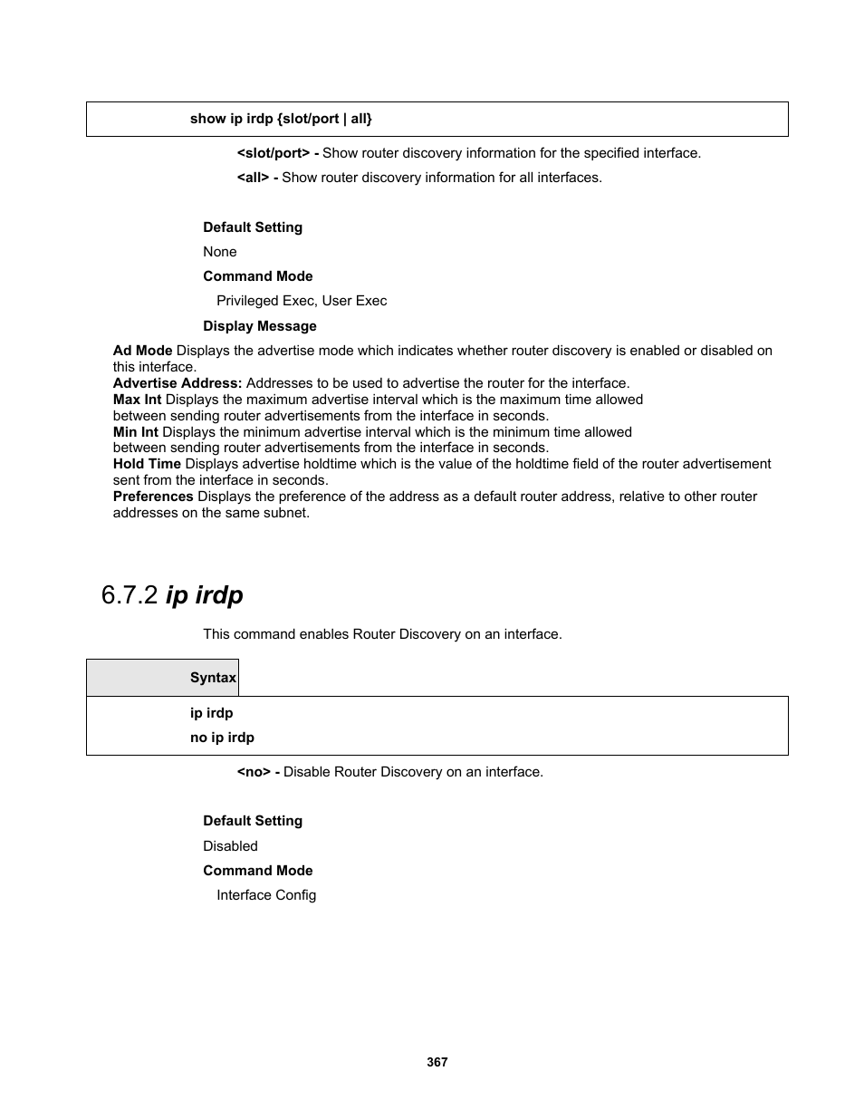 2 ip irdp | Fortinet MR1 User Manual | Page 367 / 640