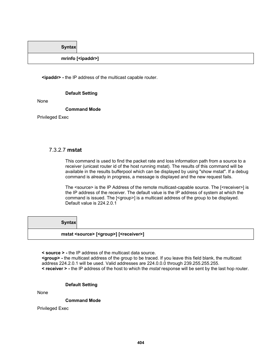 7 mstat | Fortinet MR1 User Manual | Page 404 / 640