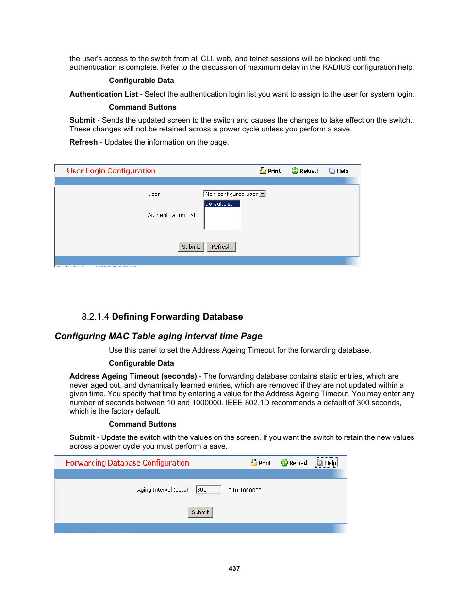 4 defining forwarding database | Fortinet MR1 User Manual | Page 437 / 640