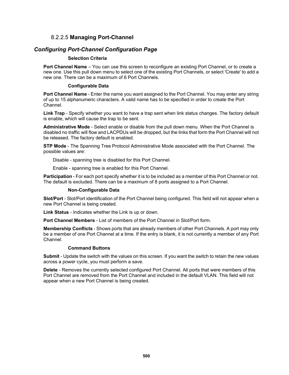 5 managing port-channel | Fortinet MR1 User Manual | Page 500 / 640