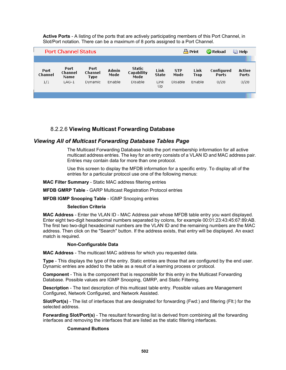 6 viewing multicast forwarding database | Fortinet MR1 User Manual | Page 502 / 640