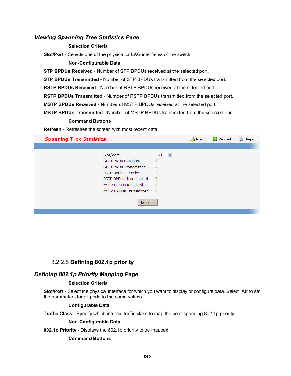 8 defining 802.1p priority | Fortinet MR1 User Manual | Page 512 / 640