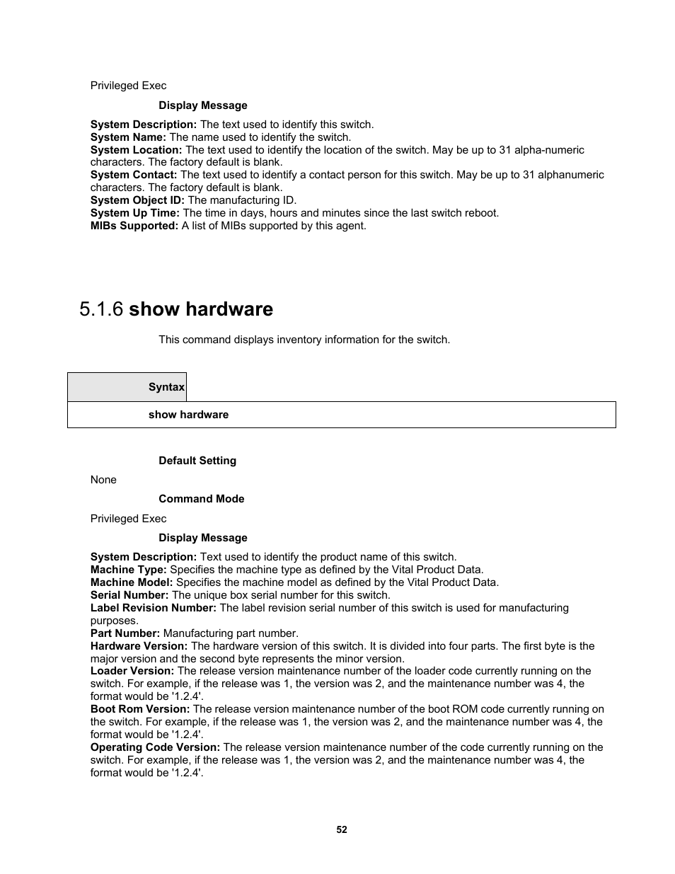 6 show hardware | Fortinet MR1 User Manual | Page 52 / 640