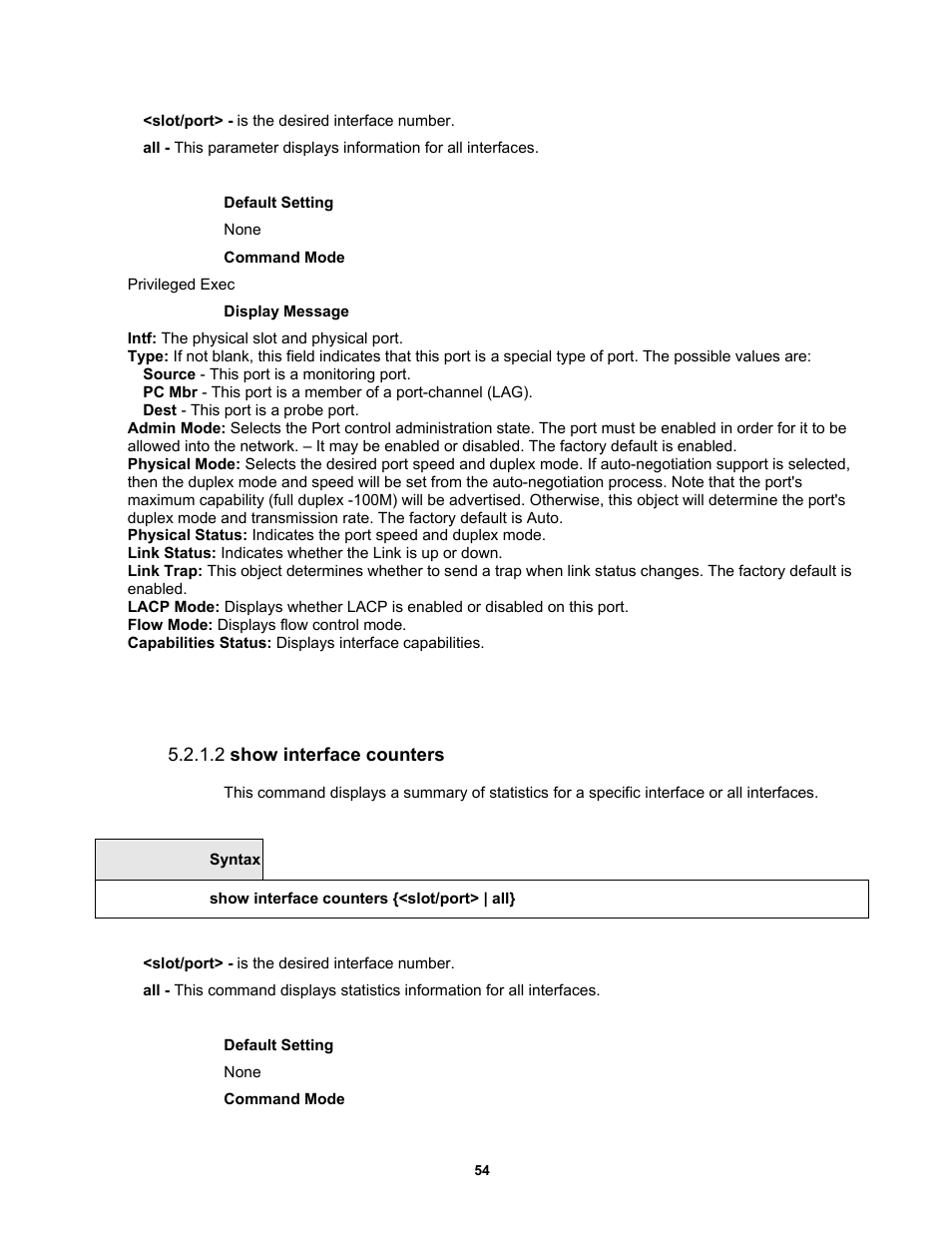 2 show interface counters | Fortinet MR1 User Manual | Page 54 / 640