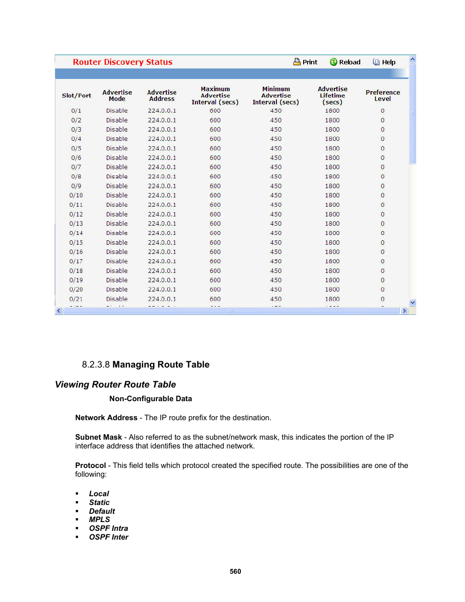 8 managing route table | Fortinet MR1 User Manual | Page 560 / 640