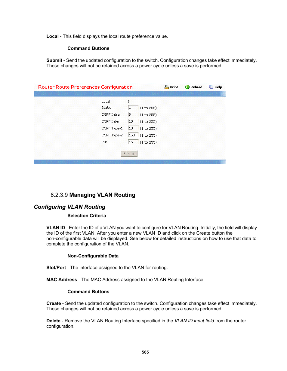 9 managing vlan routing | Fortinet MR1 User Manual | Page 565 / 640