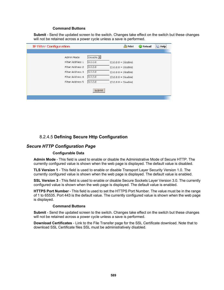 5 defining secure http configuration | Fortinet MR1 User Manual | Page 589 / 640