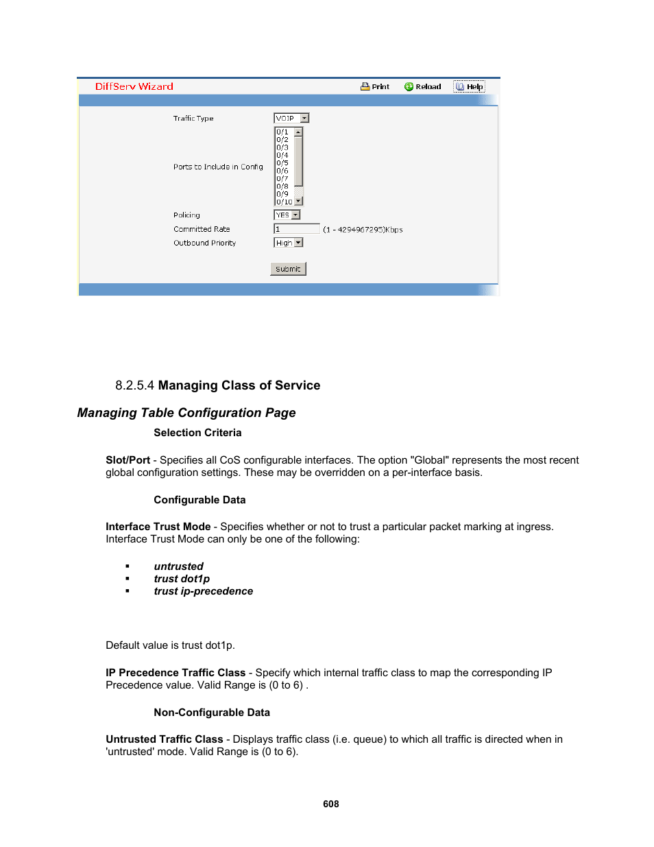 4 managing class of service | Fortinet MR1 User Manual | Page 608 / 640