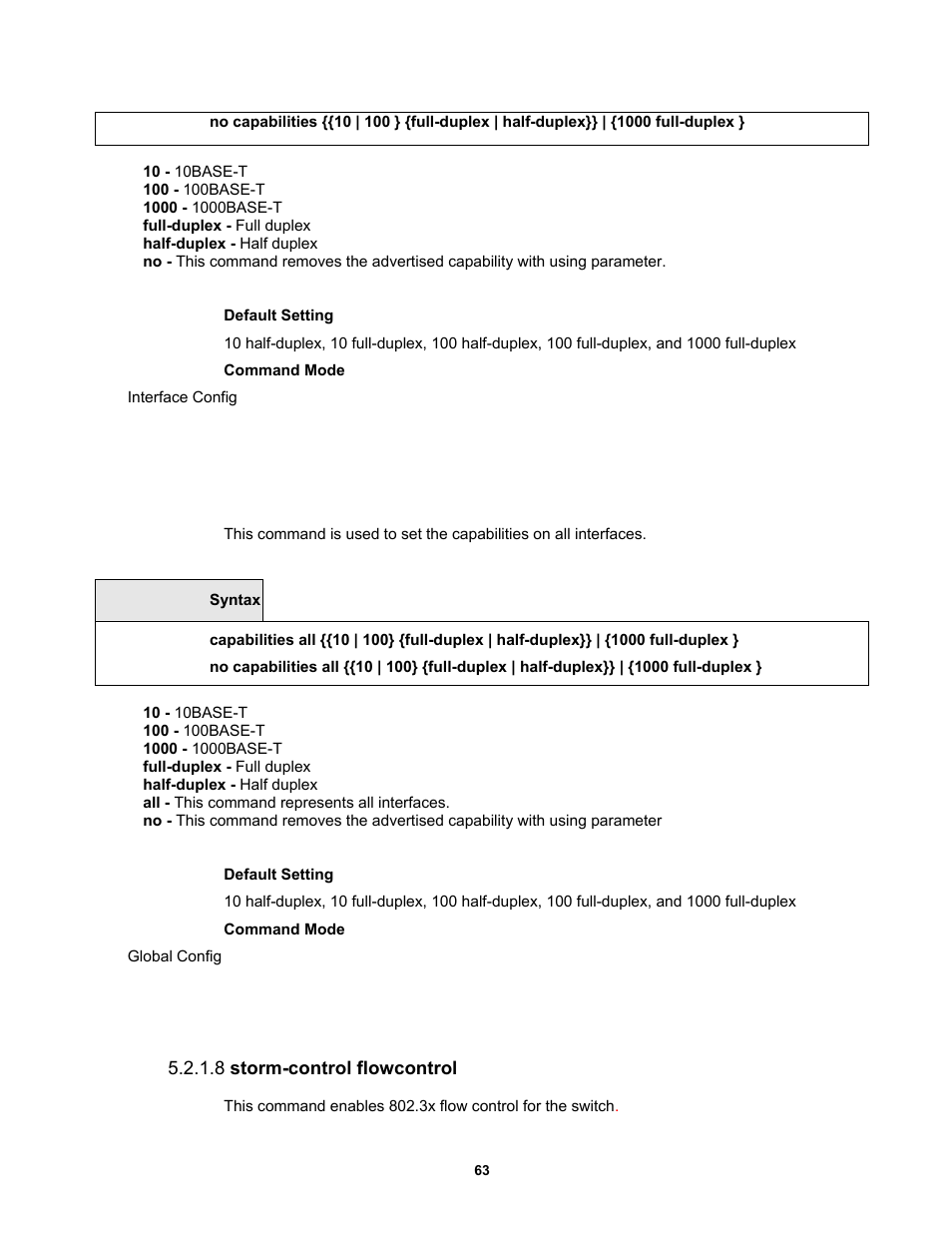 8 storm-control flowcontrol | Fortinet MR1 User Manual | Page 63 / 640