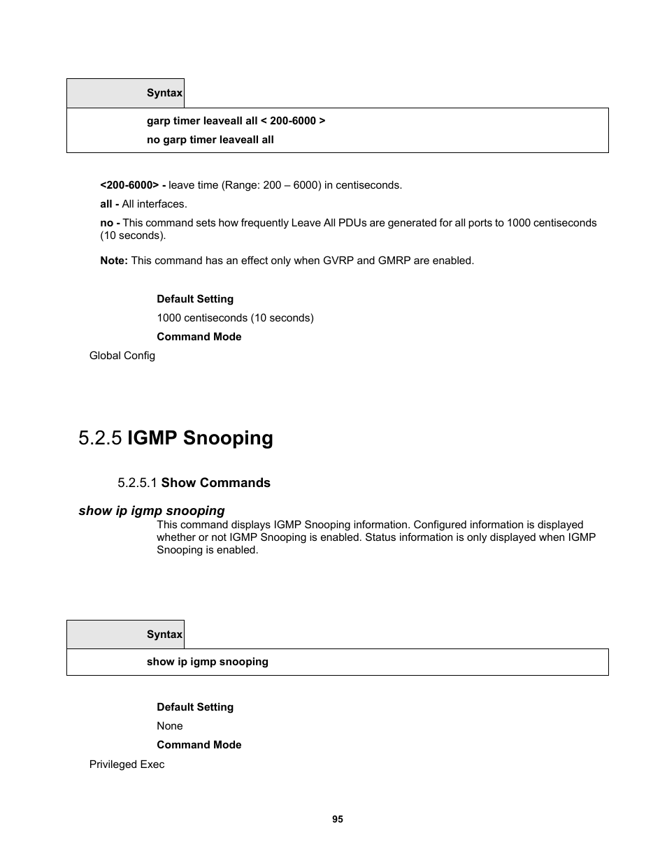 5 igmp snooping, 1 show commands | Fortinet MR1 User Manual | Page 95 / 640